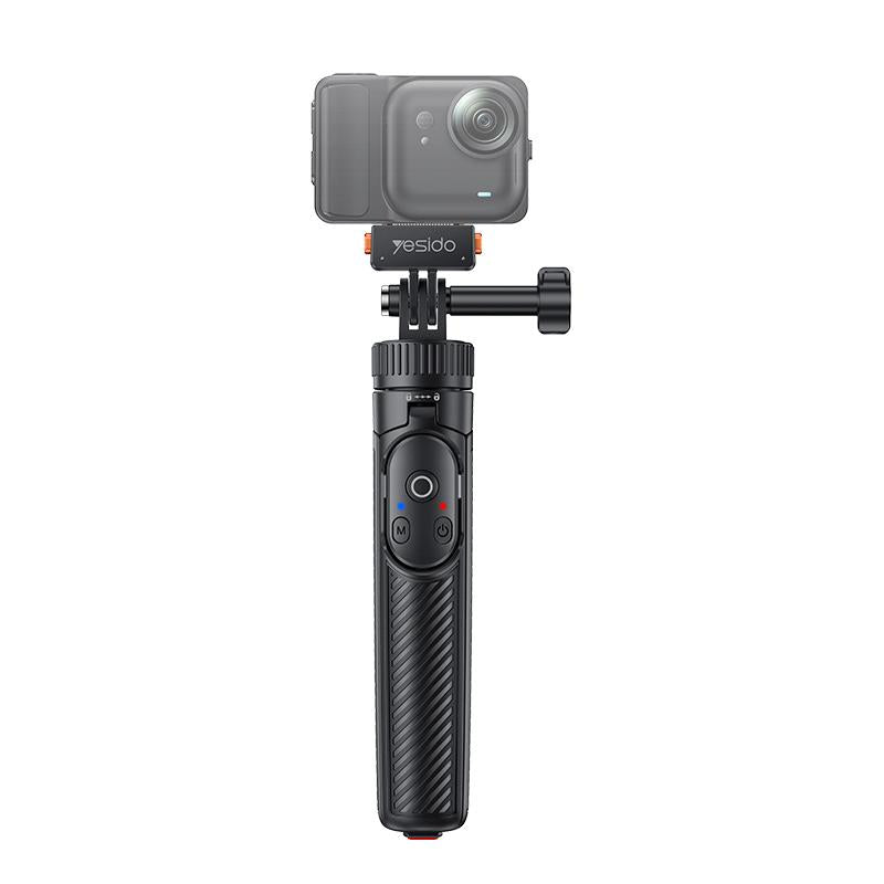 Palo selfie trípode Yesido SF38 para Insta360 sobre fondo blanco