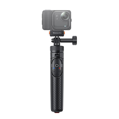 Palo selfie trípode Yesido SF38 para Insta360 sobre fondo blanco