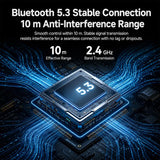 Conexión Bluetooth 5.3 con alcance de 10 metros de la empuñadura Yesido SF39