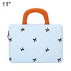 Funda para portátil con elegante diseño acolchado y lazo, tamaño: 11 pulgadas (azul).