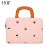 Funda para portátil con elegante diseño acolchado y lazo, tamaño: 15,6 pulgadas (rosa).