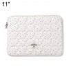 Funda para portátil con cierre de cremallera y estampado de estrellas, tamaño: 11 pulgadas (rosa y blanco).