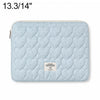 Funda para portátil con cierre de cremallera y estampado de estrellas, tamaño: 13-14 pulgadas (azul)