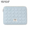 Funda para portátil con cierre de cremallera y estampado de estrellas, tamaño: 15-16 pulgadas (azul)