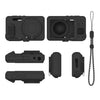 Funda protectora de silicona suave con correa para la muñeca para la cámara Kodak PIXPRO FZ55 (negra)
