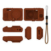Funda protectora de silicona suave con correa para la muñeca para la cámara Kodak PIXPRO FZ55 (marrón)