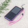 Funda protectora transparente de TPU resistente a los golpes con correa para reproductor MP3 AGPTEK M3 (rosa transparente)