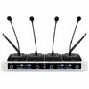 Sistema de micrófonos inalámbricos para conferencias XTUGA CM240 UHF de 4 canales, enchufe: tipo UE (negro)