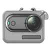 Funda de policarbonato para la caja de carga de la cámara Insta360 GO 3 / 3S con tapa de lente de TPU (gris)