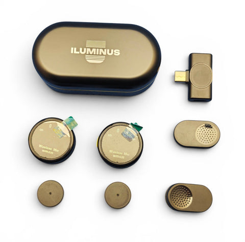 Iluminus IL-WM620 micrófono inalámbrico doble USB-C con estuche de carga