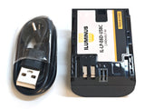 Batería Iluminus LP-E6P USB-C vista lateral