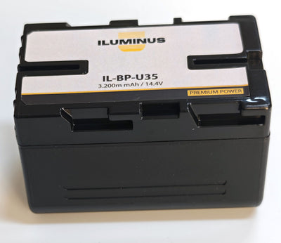 Batería Iluminus BP-U35 para cámaras Sony vista frontal