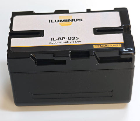 Batería Iluminus BP-U35 para cámaras Sony vista frontal