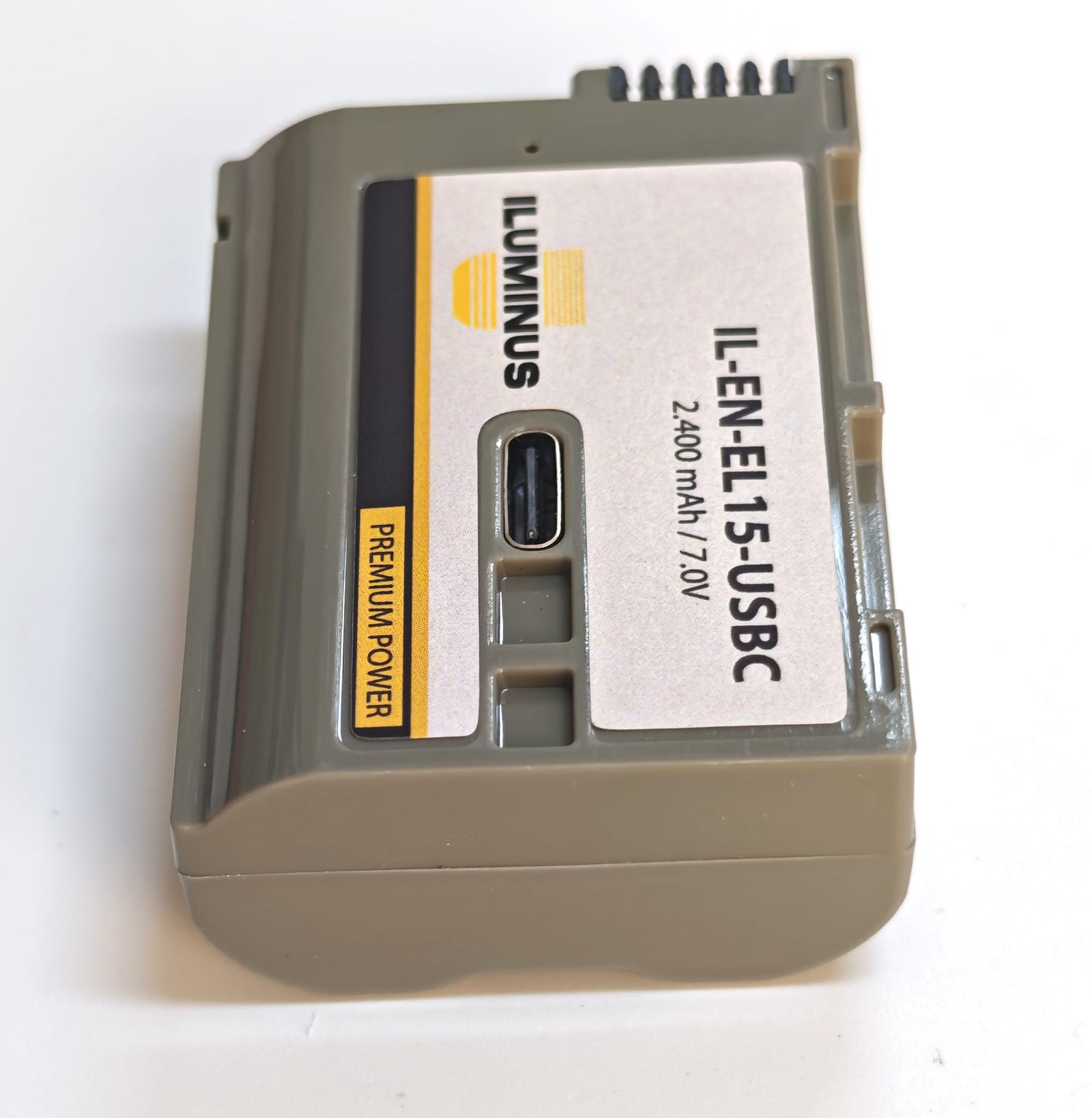 Batería Iluminus EN-EL15 USB-C para Nikon vista frontal
