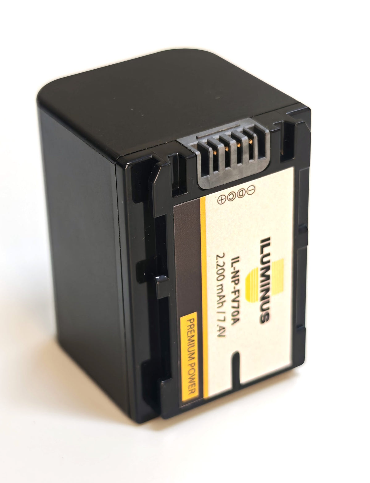 Batería Iluminus NP-FV70A para filmadoras Sony vista frontal