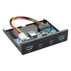 2 x USB 3.0 + 2 x Panel frontal de la unidad de disquete USB-C / TYPY-C