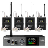 Sistema in ear DEBRA SW-1 con transmisor metálico y 4 receptores con audífonos