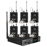 Sistema in ear DEBRA SW-1 con transmisor metálico y 6 receptores con audífonos