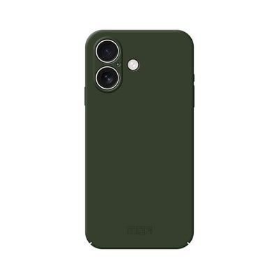 Carcasa MOFI Qin Series para iPhone 17 color verde oscuro vista trasera