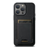 Para iPhone 15 Pro Suteni H17 Funda para teléfono con billetera desmontable MagSafe de cuero con textura de litchi (negro)