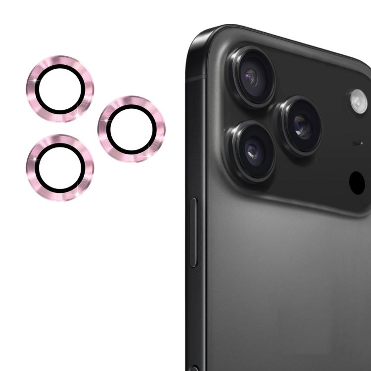 Protector de lente ENKAY rosa para iPhone 17 Pro junto al celular