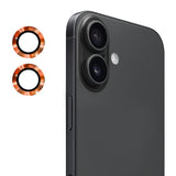 Protector de lente ENKAY naranja para iPhone 17 junto al celular