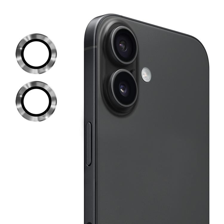 Protector de lente ENKAY gris titanio para iPhone 17 junto al celular