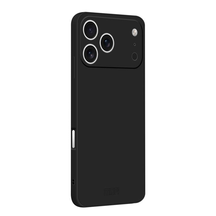Carcasa MOFI de silicona para iPhone 17 Pro Max color negro vista trasera