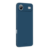 Carcasa MOFI de silicona para iPhone Air color azul vista trasera