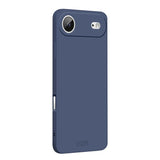 Carcasa MOFI de silicona para iPhone Air color azul grisáceo vista trasera