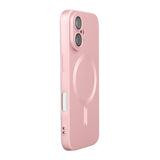 Carcasa ENKAY para iPhone 17 color rosa de TPU mate con anillo MagSafe, vista trasera