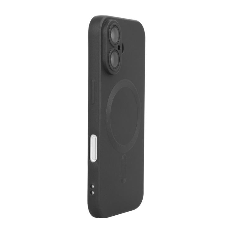 Carcasa ENKAY para iPhone 17 color negro de TPU mate con anillo MagSafe, vista trasera