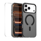 Carcasa ENKAY Hat-Prince MagSafe para iPhone 17 Pro color negro con lámina de vidrio