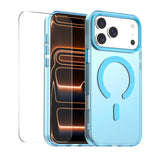 Carcasa ENKAY Hat-Prince MagSafe para iPhone 17 Pro color azul con lámina de vidrio