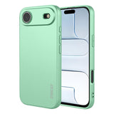 Carcasa ENKAY de silicona líquida para iPhone Air color verde claro vista trasera y lateral