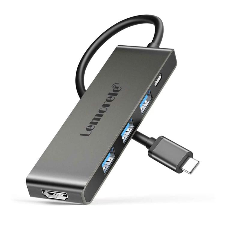 Estación de acoplamiento Lemorele TC22L 5 en 1 con Ethernet, salida 4K y PD de 100 W