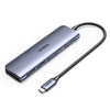 UGREEN CM195 Hub 4K 7 en 1, estación de acoplamiento USB-C con HDMI, USB 3.0 (5 Gbps), PD 100 W y lector de tarjetas SD/TF.