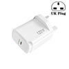 Cargador GaN de 120 W y USB-C con protocolo de compatibilidad total para portátiles, enchufe para el Reino Unido (blanco)