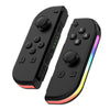 Mando para juegos JOY-02 con Bluetooth, control izquierdo y derecho, luces RGB, tacto suave, para Switch, OLED, Pro, Lite y Joy-Con (negro)