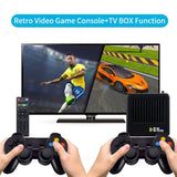 G11 PRO conectada al televisor mostrando el menú de emuladores retro