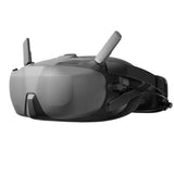 Vista lateral de las DJI Goggles N3 mostrando la banda para la cabeza
