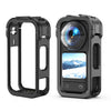 Carcasa protectora magnética de liberación rápida para cámara Insta360 X6 PC con zapata fría (negra)