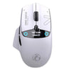 Ratón inalámbrico para juegos iMICE G205 Tri-Mode con pantalla inteligente, 12800 DPI, recargable, ergonómico (blanco)