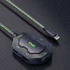 Hub gaming y adaptador de audio PIVA GS3PRO 4 en 1 (USB-C/Tipo C) con carga rápida PD de 60 W (conector recto, negro)