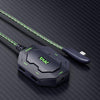 Hub para juegos y adaptador de audio PIVA GS3PRO 4 en 1 USB-C/Tipo C con carga rápida PD de 60 W (negro, conector acodado)