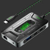 Hub gaming PIVA DS7 USB-C/Tipo-C 7 en 1 con captura de vídeo 4K a 60 Hz, PD de 100 W, Gigabit Ethernet y base de audio DAC