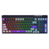 Teclado gaming con cable Inphic de 1,5 m, compacto de 98 teclas con sensación mecánica y retroiluminación RGB; color: V98 negro y gris.