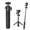 LKTOP Trípode para selfies con palo extensible de 21-55 cm para cámara de acción con rótula giratoria de 360 grados y zapata fría (negro)