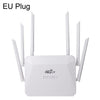 Router inalámbrico 4G LTE CPE 210M-E para Europa y Asia, ranura para tarjeta SIM de 300 Mbps, compatible con 32 usuarios y enchufe europeo (blanco).