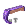Mango superior de posicionamiento estilo ARRI de Poyinco con soporte de 1/4" para jaulas de cámara SmallRig / Tilta (imitación de madera púrpura)